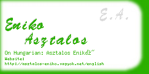 eniko asztalos business card